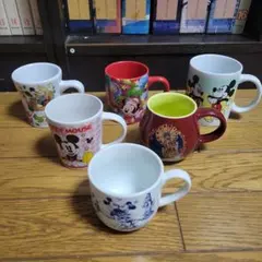 ミッキー&ミニーマウス ディズニーマグカップ6種セット(レアあるかも♪)