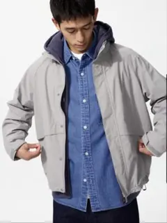 UNIQLO ウインドプルーフスタンドブルゾン　グレー