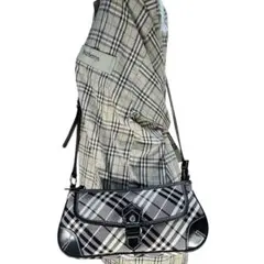 良品 バーバリー ブルーレーベル ショルダーバッグ ノバチェック ポーチ