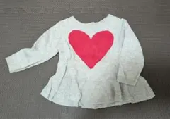 babyGap ハート柄 ニット ペプラム 70cm
