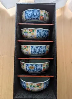 新品未使用　小鉢　御鉢揃 5客セット 木箱入有田焼