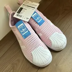 adidas キッズシューズ 20cm 女の子　メッシュスニーカー　スリッポン