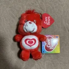 ケアベア ハートチャーム付きマスコット ぬいぐるみ レッド 【新品未使用】