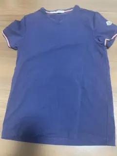 MONCLER レディース Vネック Tシャツ ネイビー スリムフィットのサムネイル