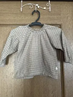 Aosie 長袖チェックトップス