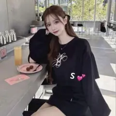 ルミニョン Lumignon LL logo sweat set up ブラック