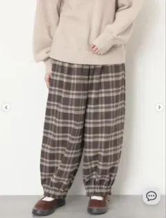 本日のみ出品 SM2【帯電防止裏地】ヘリンボーンバルーンパンツ M ブラウン