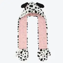 101匹わんちゃん　マフラー　ファンキャップ　カチューシャ　ディズニー　白　黒