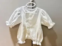 monbebe ロンパース白XS 退院着　お宮参り　セレモニードレス　ベビー服
