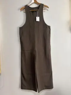 LUCAブラウン ノースリーブサロペットオーバーオール 新品タグ付き