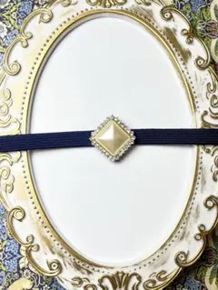 #11 スクエアパールの帯留め