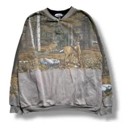 F1339　【即購入OK】VINTAGE　リアルツリートレーナー　XL　ベージュ