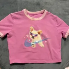 NIKE ピンク 半袖Tシャツ フレンチブルドッグのサムネイル