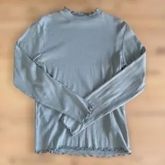 earth music&ecology ミント色 M フリル長袖トップス
