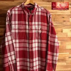 【J80】AEROPOSTALE ネルシャツ 長袖シャツ レッド メンズ L