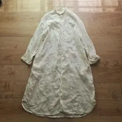 ☆nest Robe☆ホワイトリネンロングシャツワンピース☆美品☆