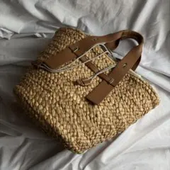 【極美品】 FURLA フルラ ジョーヴェ ラフィア トートバッグ カゴバッグのサムネイル