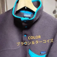 【レア】Patagonia シンチラスナップt　ブラウン/ターコイズ　25450