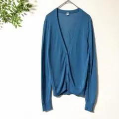 UNIQLO ユニクロ ライトＶネックカーディガン シアー素材 M 長袖 薄手