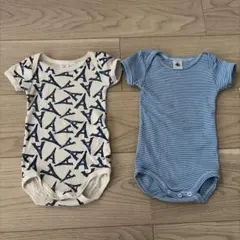 プチバトー　半袖ボディスーツ　6m2枚セット