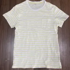 OLD NAVY Tシャツ　白/黄色 ボーダーのサムネイル