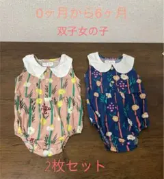 花 プリント幼児赤ちゃん 夏 コットン ロンパース