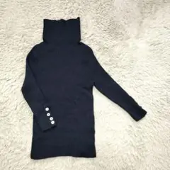 美品アンティカ　タートルカットソー　ネイビー　2