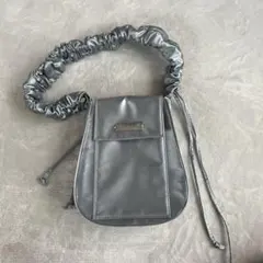 ギャザーハンドルサテンフラップバッグ / ショルダーバッグ