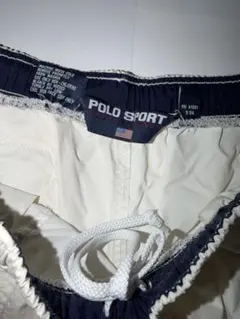 90s POLO SPORT ナイロンショーツ 白 L レアのサムネイル