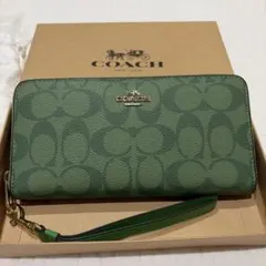 COACH コーチ ストラップ付き 長財布 デニム インディゴ ブルー - メルカリ