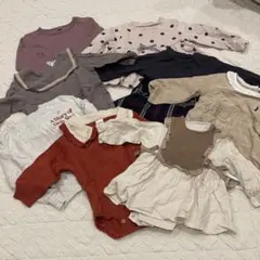 ベビー服　まとめ売り　女の子　長袖　ロンパース トップス