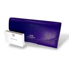 coach コーチ 長財布 ロングウォレット パープル 紫 フラップウォレット