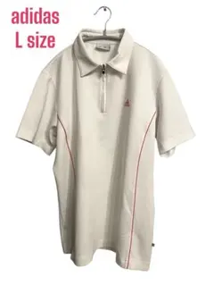 adidas レディース半袖ハーフジップ　Lサイズ