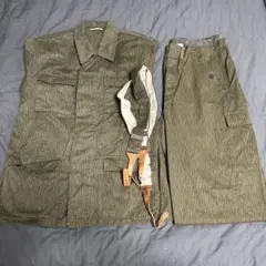 70s 80s 東ドイツ軍 レインドロップカモ セットアップ 上下セット