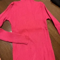 SHEIN ピンク 長袖リブニット