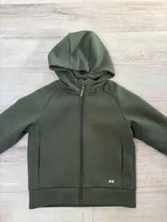 UNIQLO キッズ ジップアップパーカー カーキ