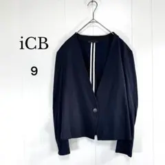 アイシービー ノーカラージャケット 通勤 オフィス ビジネス 薄手 ストレッチ