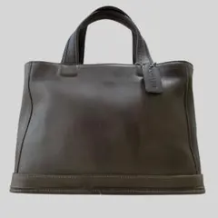 COACH コーチ レザー ハンドバッグ ダークブラウン