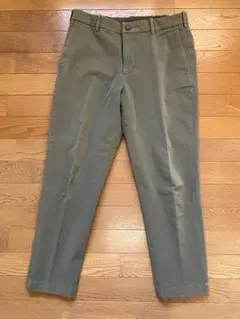 UNIQLO EZYアンクルパンツ コットン2WAYストレッチ オリーブ M