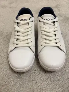 LACOSTE ラコステ スニーカー ホワイト ネイビー　25.5