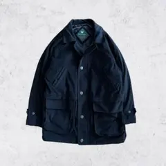 ブラック ハーフコート L 中綿キルティング 多ポケット ミリタリー ノームコア