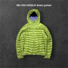 00s Old UNIQLO down jacket ゲッコーグリーン y2k