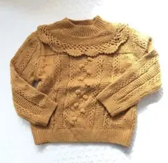 ZARA baby ニット 2-3y セーター 98cm フリル ポンポン刺繍