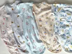 【5枚セット】UNIQLO ボディスーツ 半袖 肌着 前開き 60