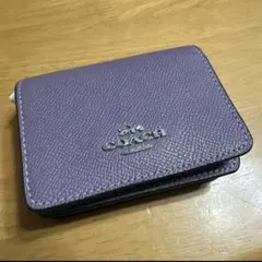 COACH コーチ　カードケース　パープル
