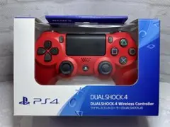 【美品】PS4純正DUALSHOCK4 マグマレッド