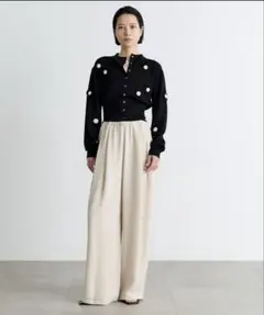 【美品】CLANE DRAWSTRING LOOSE TUCK PANTS
