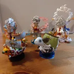 ワンピース　フィギュア　5点セット ルフィ　ニカ　サニー号　メリー号