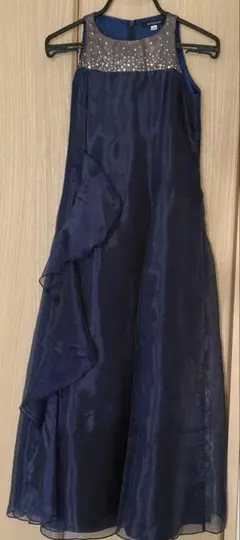 arisana 子供ドレス ネイビー 発表会 結婚式 130cm ロング丈
