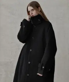 オーバーサイズ ブラック チェスターコート